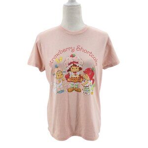 Strawberry Shortcake Retro Pink Graphic T-Shirt Womens Small